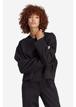 adidas Originals bluza damska kolor czarny gładka IC5254-CZARNY ze sklepu PRM w kategorii Bluzy damskie - zdjęcie 161402428