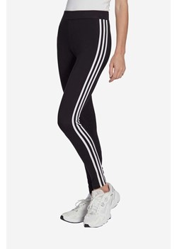 adidas Originals legginsy 3 Stripes Tigh damskie kolor czarny z aplikacją IB7383-CZARNY ze sklepu PRM w kategorii Spodnie damskie - zdjęcie 161402569