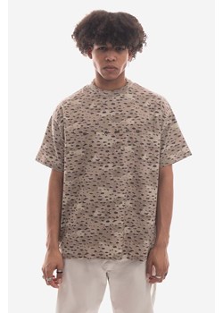 STAMPD t-shirt bawełniany Camo Leopard kolor brązowy wzorzysty SLA.M3129TE-CLP ze sklepu PRM w kategorii T-shirty męskie - zdjęcie 161402689