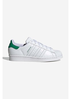 adidas Originals sneakersy skórzane Superstar H06194 kolor biały ze sklepu PRM w kategorii Buty sportowe męskie - zdjęcie 161403256