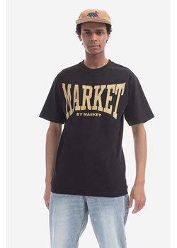 Market t-shirt bawełniany kolor czarny z nadrukiem 399001370-KREMOWY ze sklepu PRM w kategorii T-shirty męskie - zdjęcie 161403468