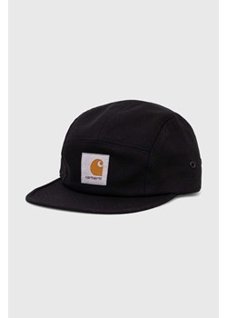 Carhartt WIP czapka z daszkiem bawełniana Backley Cap kolor czarny z aplikacją I016607-TAMARIND ze sklepu PRM w kategorii Czapki z daszkiem męskie - zdjęcie 161403608