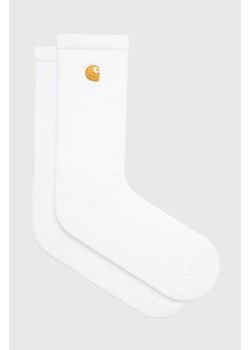 Carhartt WIP skarpetki Chase Socks kolor biały I029421-MISTY.THIS ze sklepu PRM w kategorii Skarpetki męskie - zdjęcie 161404025