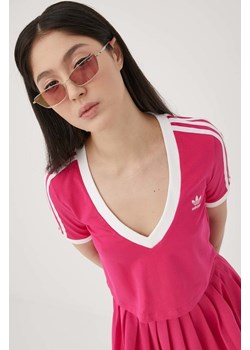 adidas Originals t-shirt HG6595 damski kolor różowy HG6595-REMAG ze sklepu PRM w kategorii Bluzki damskie - zdjęcie 161404237