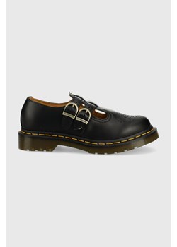 Dr. Martens półbuty skórzane 8065 Mary Jane damskie kolor czarny na płaskim obcasie DM12916001.8065.Mary-Black.Smth ze sklepu PRM w kategorii Półbuty damskie - zdjęcie 161404595