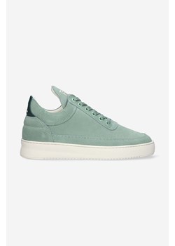 Filling Pieces sneakersy zamszowe Low Top Suede 10122792080 kolor zielony ze sklepu PRM w kategorii Buty sportowe damskie - zdjęcie 161404909