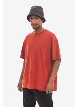 A-COLD-WALL* t-shirt bawełniany Overdye kolor czerwony z aplikacją ACWMTS088.-WINE ze sklepu PRM w kategorii T-shirty męskie - zdjęcie 161405007