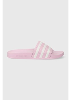 adidas Originals klapki Adilette damskie kolor różowy IE9618 ze sklepu PRM w kategorii Klapki damskie - zdjęcie 161405556