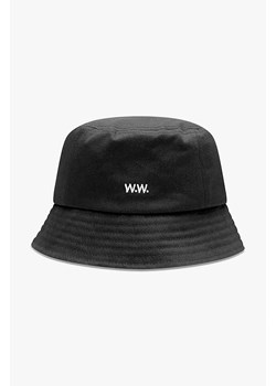 Wood Wood kapelusz bawełniany Ossian Bucket Hat 12240817-7083 BLACK kolor czarny bawełniany 12240817.7083-DUSTYGREEN ze sklepu PRM w kategorii Kapelusze męskie - zdjęcie 161405656