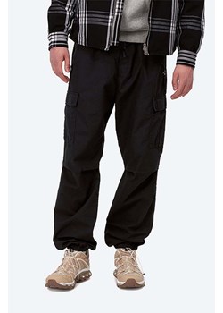 Carhartt WIP spodnie bawełniane Cargo Jogger kolor czarny w fasonie cargo I025932.-LEATHER.RI ze sklepu PRM w kategorii Spodnie męskie - zdjęcie 161406227