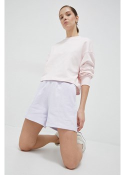 New Balance bluza bawełniana damska kolor różowy gładka WT23555WAN-WAN ze sklepu PRM w kategorii Bluzy damskie - zdjęcie 161406697