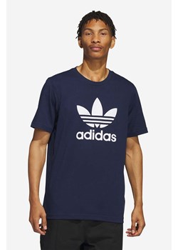adidas Originals t-shirt bawełniany Adicolor Classics Trefoil męski kolor granatowy z nadrukiem IA4814-GRANATOWY ze sklepu PRM w kategorii T-shirty męskie - zdjęcie 161407437