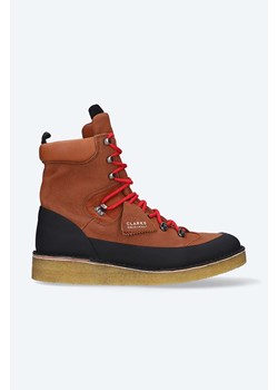 Clarks Originals buty skórzane Deserr Coal Hike męskie kolor brązowy 26163061 ze sklepu PRM w kategorii Buty zimowe męskie - zdjęcie 161407705