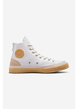 Converse trampki skórzane Chuck 70 Premium Craft męskie kolor biały A03085C-WHITE ze sklepu PRM w kategorii Trampki męskie - zdjęcie 161407726