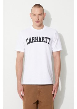 Carhartt WIP t-shirt bawełniany kolor biały z nadrukiem I028990-BOTANIC/WH ze sklepu PRM w kategorii T-shirty męskie - zdjęcie 161408116
