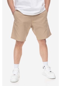 Carhartt WIP szorty bawełniane kolor beżowy I021730-WALL ze sklepu PRM w kategorii Spodenki męskie - zdjęcie 161408215