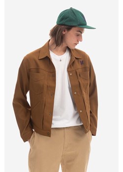 Needles kurtka Penny Jean Jacket - Poly Twill męska kolor brązowy przejściowa LQ171.BROWN-Brown ze sklepu PRM w kategorii Kurtki męskie - zdjęcie 161408256