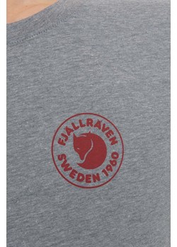 Fjallraven t-shirt Fox Boxy Logo Tee kolor szary z nadrukiem F87313.051-51 ze sklepu PRM w kategorii T-shirty męskie - zdjęcie 161408316