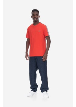 Lacoste t-shirt męski kolor czerwony z aplikacją (puste) ze sklepu PRM w kategorii T-shirty męskie - zdjęcie 161409359