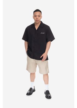Carhartt WIP koszula Delray kolor czarny I031465-BLACK/WAX ze sklepu PRM w kategorii Koszule męskie - zdjęcie 161410316