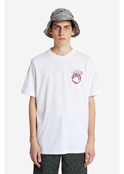 Wood Wood t-shirt bawełniany Bobby Eye Graphic T-shirt kolor biały z nadrukiem 12225704.2489-WHITE ze sklepu PRM w kategorii T-shirty męskie - zdjęcie 161410517