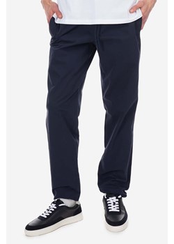 A.P.C. spodnie bawełniane kolor granatowy proste COGBM.H08354-MARINE ze sklepu PRM w kategorii Spodnie męskie - zdjęcie 161411117
