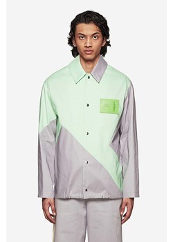 A-COLD-WALL* koszula bawełniana kolor zielony ACWMO096A.-GREY/GREEN ze sklepu PRM w kategorii Koszule męskie - zdjęcie 161411538
