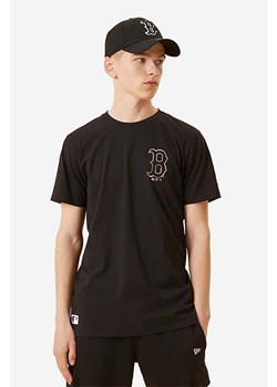 New Era t-shirt bawełniany Boston Red Sox Metallic Print kolor czarny z nadrukiem 12893117-CZARNY ze sklepu PRM w kategorii T-shirty męskie - zdjęcie 161411819