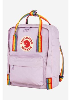 Fjallraven plecak Kanken Rainbow Mini kolor fioletowy mały z aplikacją F23621.457.907-907 ze sklepu PRM w kategorii Plecaki - zdjęcie 161412535