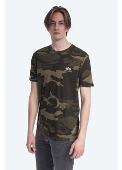 Alpha Industries t-shirt bawełniany Backprint T Camo kolor zielony wzorzysty 128507C.239-ZIELONY ze sklepu PRM w kategorii T-shirty męskie - zdjęcie 161412788