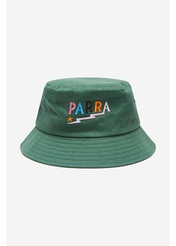 by Parra kapelusz bawełniany kolor zielony bawełniany 47360.GREEN-GREEN ze sklepu PRM w kategorii Kapelusze damskie - zdjęcie 161412969