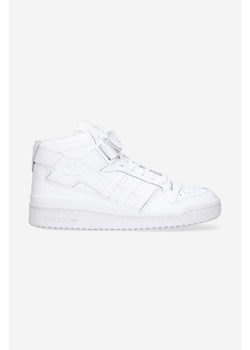 adidas Originals sneakersy skórzane Forum Mid W FZ6473 kolor biały ze sklepu PRM w kategorii Buty sportowe damskie - zdjęcie 161413627