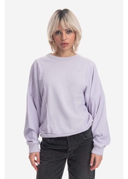 adidas Originals bluza bawełniana damska kolor fioletowy gładka IC5305-FIOLETOWY ze sklepu PRM w kategorii Bluzy damskie - zdjęcie 161413978