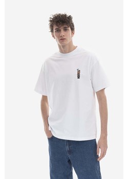 STAMPD t-shirt bawełniany kolor biały z nadrukiem SLA.M3049TE-WHT ze sklepu PRM w kategorii T-shirty męskie - zdjęcie 161414247
