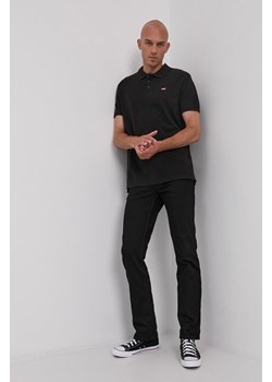 Levi's Polo męskie kolor czarny gładki 35883.0007-Blacks ze sklepu PRM w kategorii T-shirty męskie - zdjęcie 161415687