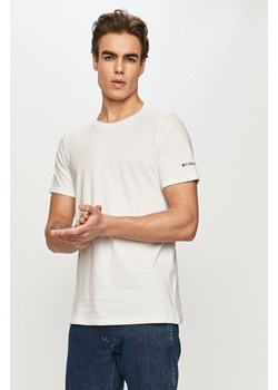 Columbia t-shirt bawełniany Rapid Ridge Back Graphic kolor biały z nadrukiem ze sklepu PRM w kategorii T-shirty męskie - zdjęcie 161415955