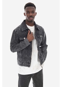 Han Kjøbenhavn kurtka jeansowa Zip Denim Jacket męska kolor czarny przejściowa M.132523-BLACK ze sklepu PRM w kategorii Kurtki męskie - zdjęcie 161416496