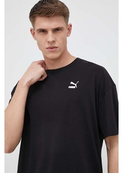 Puma t-shirt bawełniany kolor czarny gładki 538070-88 ze sklepu PRM w kategorii T-shirty męskie - zdjęcie 161416748