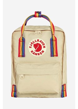Fjallraven plecak Kånken Rainbow Mini kolor beżowy duży z aplikacją F23621.115.907-115 ze sklepu PRM w kategorii Plecaki - zdjęcie 161417785