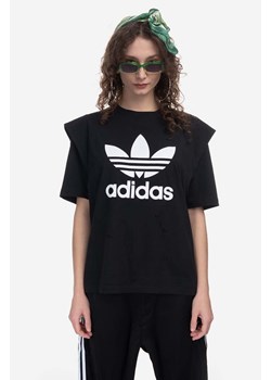 adidas Originals t-shirt bawełniany IC8805 Tee kolor czarny IC8805-CZARNY ze sklepu PRM w kategorii Bluzki damskie - zdjęcie 161418336