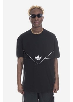 adidas Originals t-shirt bawełniany męski kolor czarny z nadrukiem HR3319-CZARNY ze sklepu PRM w kategorii T-shirty męskie - zdjęcie 161418349