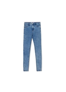 Cropp - Niebieskie jeansy skinny push up TALL - niebieski ze sklepu Cropp w kategorii Jeansy damskie - zdjęcie 161418927