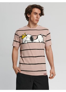 Sinsay - Koszulka Snoopy - różowy ze sklepu Sinsay w kategorii T-shirty męskie - zdjęcie 161419899