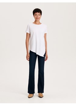 Reserved - T-shirt regular - biały ze sklepu Reserved w kategorii Bluzki damskie - zdjęcie 161421047