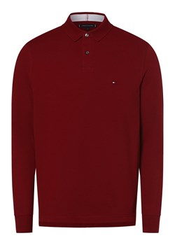 Tommy Hilfiger Męska koszulka polo Mężczyźni Bawełna bordowy jednolity ze sklepu vangraaf w kategorii T-shirty męskie - zdjęcie 161421517