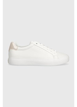 Calvin Klein sneakersy skórzane VULC LACE UP kolor biały HW0HW01681 ze sklepu ANSWEAR.com w kategorii Trampki damskie - zdjęcie 161426755