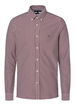 Tommy Hilfiger Koszula męska Mężczyźni Slim Fit Bawełna bordowy w paski button down ze sklepu vangraaf w kategorii Koszule męskie - zdjęcie 161429037