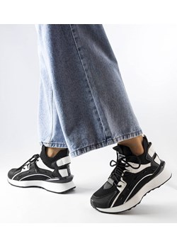 Czarno-białe stylowe sneakersy Begins ze sklepu gemre w kategorii Buty sportowe damskie - zdjęcie 161429219