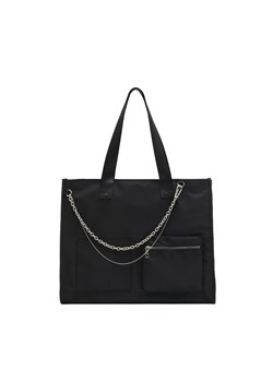 Cropp - Czarna torba z odpinanymi łańcuszkami - czarny ze sklepu Cropp w kategorii Torby Shopper bag - zdjęcie 161430939