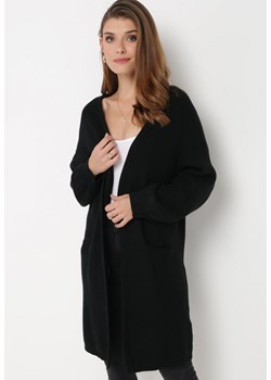 Czarny Długi Kardigan Oversize Javis ze sklepu Born2be Odzież w kategorii Swetry damskie - zdjęcie 161438348